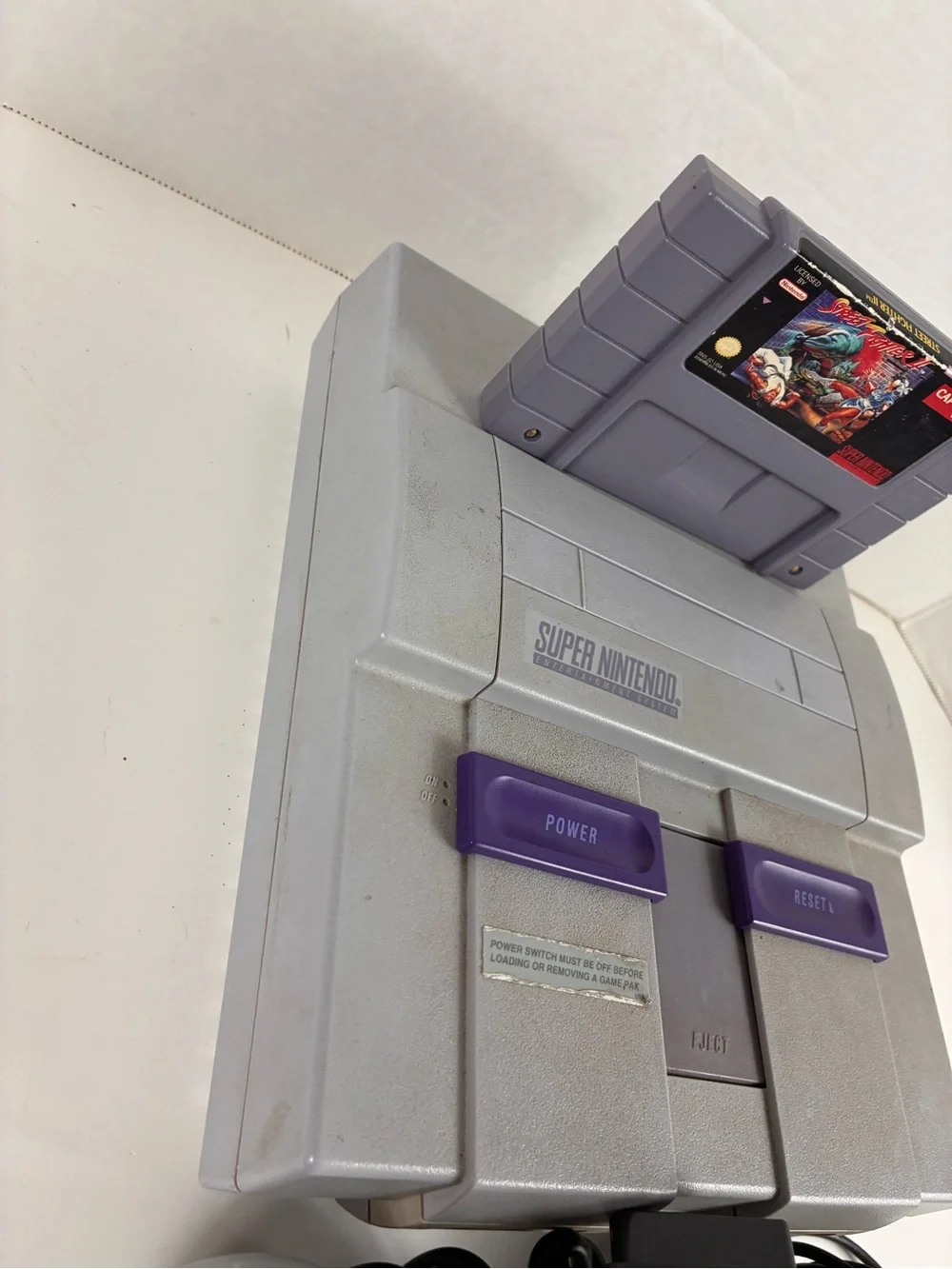 Nintendo (SNES) Classic Console in Gray with Purple Accents